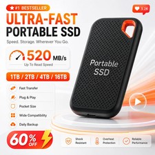128TB External SSD USB 3.2 Type-C Backup Drive Hard  Drive PC Mac Android Videos picture