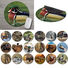 HUNTING Inspired Mousepad / PC Mouse Pad ROUND Deer Moose Duck Pheasant Turkey picture