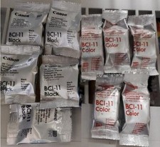 Total of 10 Genuine SEALED BAG Canon BCI-11 Black & Color Inkjet Cartridges  picture