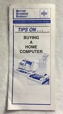 Vintage 1991 BBB Better Business Bureau Buying A Home Computer PC Booklet picture