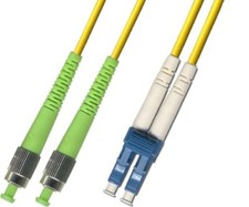 15M Singlemode Duplex Fiber Optic Cable 9/125 FC APC LC UPC Patch Cable Network picture
