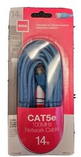 RCA CAT5e 100MHz Network Cable 14ft Blue TPH531BR For Computer, HDTV, Blu-ray  picture