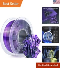 Vibrant Dual Color Silk PLA 3D Filament - Durable 1KG, 360° Color Variations picture