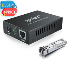 Gigabit Multi-Mode LC Fiber to Ethernet Media Converter with a SFP SX Module, 1. picture