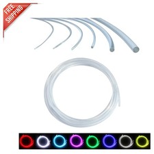 Transparent PMMA Side Glow Fiber Optic Cable – 5m for Art & Car Illumination picture