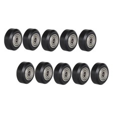 10Pcs Durable Plastic Bearing Pulley Wheels for 3D Printer V Groove Black picture