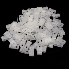 100PCS 1/4 Inch White Nylon R-Type Cable Clamps Wire Clamps Wire Clips for Wire picture