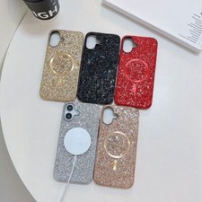 Luxury Glitter Bling Magnetic Charge Cover Case For 16 15 14 13 12 Pro Max picture