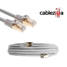 Cat7 S/FTP Ethernet Patch Cable High-Speed 600MHz Gray 30FT-200FT Multi Pack LOT picture