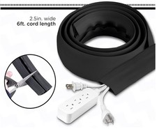 Floor Cord Cable Cover, 6ft, Black, Preowned, Good picture