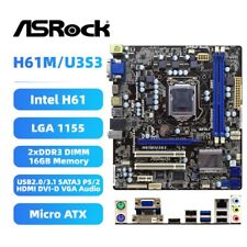 ASRock H61M/U3S3 Motherboard M-ATX Intel H61 LGA1155 DDR3 SATA3 HDMI DVI-D Audio picture