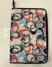 Coach Poppy Ikat Multicolor Signature Zip-Around Folio Tablet/Ereader Case 9x6 picture