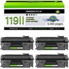 Greencycle 4 Pack Compatible Toner Cartridge For Canon 119Ii Black Toner picture