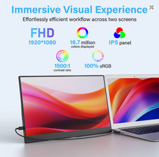 NEW 15.6 Inch Portable Monitor FHD 1080P IPS USB-C HDMI Gaming Laptop Screen USB picture
