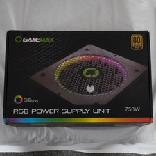 GameMax 750W ATX PSU 80 PLUS Gold Modular RGB Lighting Black picture