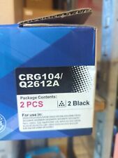 LxTek 2 PCS Black Toner Replacement For CRG104/Q2612A  picture