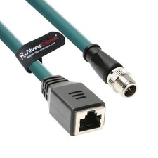 M12 X-Code 8-Pin Male to RJ45 Female Ethernet Cable for Cognex Keyence Camera picture