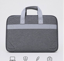 Gray Water-Resistant Padded 13-15.6in Laptop Sleeve w/ Handles picture