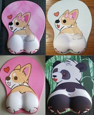 KAWAII ** CORGI DOG & PANDA CUTE Butt Oppai 3D Mouse Pad  picture