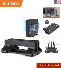 Aluminum Vertical Laptop Stand - Adjustable, Non-Slip & Stylish picture