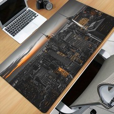 1pc Cityscape High Definition Print Table Mat, Multifunctional XXL Mouse Pad, picture