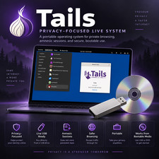 Tails OS Linux - Bootable USB/CD - Safe Fast Secure Anonymous Live Boot OS picture
