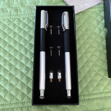 MEKO 2-Pack 2-in-1 Disc Stylus Pens, Replaceable Tips, Silver/Black picture
