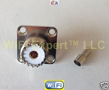 UHF SO239 Female FLANGE SOLDER CRIMP RG316 RG174 RG179 LMR100 Cable Connector picture