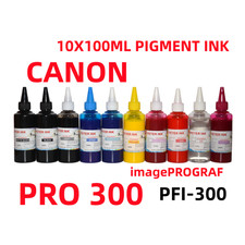 10X100ML Pigment ink refills for Canon imagePROGRAF PRO-300 PFI-300 cartridge picture