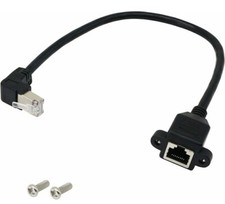 SinLoon RJ45 Ethernet Adapter Cable 90 Degree Downward Male to Famale Ethernet S picture