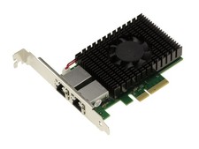 PCIe X4 Dual 10 Gigabit Ethernet Network Card 2 RJ45 Ports 10G - AQC107 ASM1182 picture