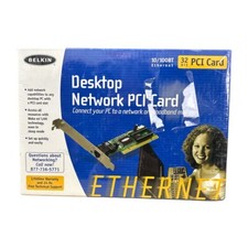 VTG Belkin Desktop PCI Network Card 32-Bit 10/100BT Ethernet NOS Sealed 2002 picture