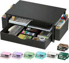 Spacrea Desk Organizer and Accessories, Computer Monitor Stand Riser with Drawer picture