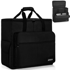 PC Travel Case Desktop Carrying Bag Padded Water Resistant Nylon Tower Mouse Blk picture