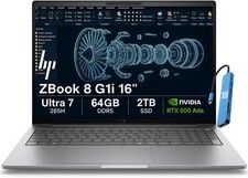 HP - Upgraded - ZBook 8 G1i 16 in + AI Mobile Core Ultra 7 265H 2TB SSD 64GB RAM picture