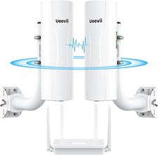 UeeVii 5KM Dual Gigabit Point to Point Wireless Bridge & WiFi 6 Router &Brackets picture
