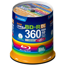 Verbatim BD-R 50GB 100pcs 1-6x VBR260RP100SV1 White Printable Double Layer new picture