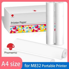 Phomemo A4 Thermal Printer Paper 210x297 mm BPA Free for M832/M834/M832D lot picture