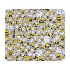 CafePress Peanuts Charlie Brown Collage Mousepad 9.25 x 7.75 inches, white picture