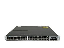 Cisco Catalyst WS-C3750X-48T-S V02 Switch w/C3KX-NM-10G w/dual C3KX-PWR-350WAC picture
