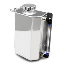 Universal Coolant Overflow Tank 2l Aluminum Coolant Radiator Overflow 2L silver picture