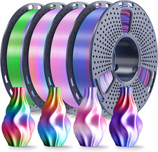 SUNLU Silk Rainbow PLA Filament Bundle 1.75Mm, Multicolor Gradient Shiny Silk 3D picture