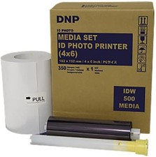 NEW DNP 4 x 6 Paper Roll Media Set for IDW500 ID Photo Printer; 350 Prints $179 picture