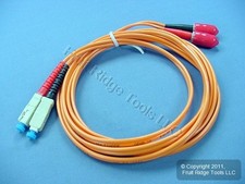 2M Leviton Fiber Optic Multi-Mode Duplex Patch Cable Cord ST SC 62mic CTD62-02M picture