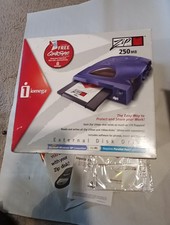 Iomega 250MB External Parallel Port ZIP Drive Blue w/Cables Untested  picture