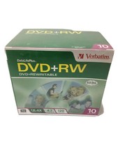 10 Pack Verbatim DVD+RW  DVD+Rewriteable 1x-2.4x 4.7GB  Data 120 Minutes Video picture