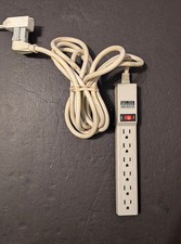 6 Outlet Power Strip Surge Protector & 15 Ft Cord - As Is, In Working Condition picture