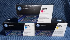 New Genuine HP 507A Cyan Magenta Yellow Original Toner Set CE401A CE402A CE403A picture