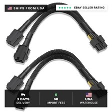 2-Pack 6 Pin to 8 Pin GPU Adapter, Dual 6 Pin Female to 8 Pin Male GPU Power Sle picture