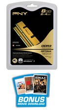 PNY 8 GB DIMM 1333 MHz PC3-10600 DDR3 Memory (MD8192KD3-1333) picture
